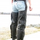 Solid Leather Motorcycle Chaps S