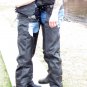 Solid Leather Motorcycle Chaps  L