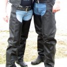 Solid Leather Motorcycle Chaps  XL
