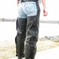Solid Leather Motorcycle Chaps Sz. XXL