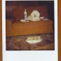 VINTAGE PHOTO POODLE DOG ON COUCH W/ BIRTHDAY CAKE BB