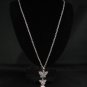 SN045 Crystal Butterfly Dangle Silver Pendant Necklace Best Gift Idea