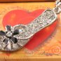 SN049 Crystal Sandal Silver Pendant Necklace Best Gift Idea