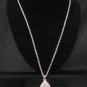 SN051 Crystal Pear Dangle Silver Pendant Necklace Best Gift Idea