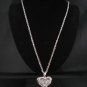 SN052 CRYSTAL HEART SILVER NECKLACE