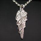 SN055 Crystal Shell Dangle Silver Pendant Necklace Best Gift Idea