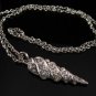 SN055 Crystal Shell Dangle Silver Pendant Necklace Best Gift Idea