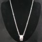 SN055 Crystal Round Ring Silver Pendant Necklace Best Gift Idea