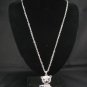 SN062 Crystal Cutie Bear Dangle Silver Pendant Necklace Best Gift Idea