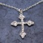 SN071 Crystal Cross Silver Pendant Necklace Best Gift Idea