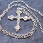 SN071 Crystal Cross Silver Pendant Necklace Best Gift Idea