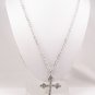 SN071 Crystal Cross Silver Pendant Necklace Best Gift Idea