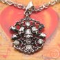 SN075 Crystal Skull Silver Pendant Necklace Best Gift Idea