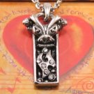SN077 Crystal Grid Silver Pendant Necklace Best Gift Idea