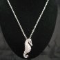 SN349 Crystal Seahorse Silver Pendant Necklace Best Gift Idea