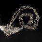 SN345 Crystal Angel Crown Silver Pendant Necklace Best Gift Idea