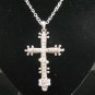 SN341 Crystal Cross Silver Pendant Necklace Best Gift Idea