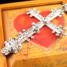 SN341 Crystal Cross Silver Pendant Necklace Best Gift Idea
