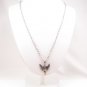 SN083 Crystal Bat Cross Silver Pendant Necklace Best Gift Idea