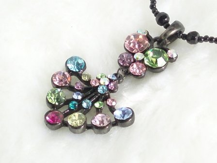 SN084 Elegant Colorful Funky Owl Black Pendant Necklace Best Gift Idea