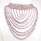 SN091 Elegant Purple Cocktail Victorian Style Beads Necklace Best Gift Idea