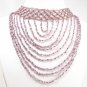 SN091 Elegant Purple Cocktail Victorian Style Beads Necklace Best Gift Idea
