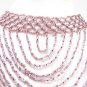 SN091 Elegant Purple Cocktail Victorian Style Beads Necklace Best Gift Idea