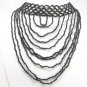 SN092 Elegant Black Cocktail Victorian Style Beads Necklace Best Gift Idea