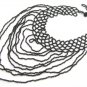 SN092 Elegant Black Cocktail Victorian Style Beads Necklace Best Gift Idea