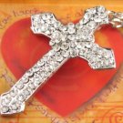 SN106 Elegant  Crystal Cross Silver Pendant Necklace Best Gift Idea