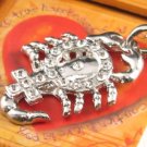 SN119 Elegant  Crystal Scorpion Silver Pendant Necklace Best Gift Idea