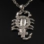 SN119 Elegant Crystal Scorpion Silver Pendant Necklace Best Gift Idea