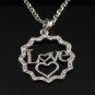 SN126 Elegant Crystal I Love You Heart Silver Pendant Necklace Best Gift Idea