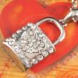 SN128 Elegant Austrian Crystal Heart Lock Silver Pendant Necklace Best Gift Idea