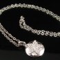SN130 Elegant Crystal Silver Star Round Pendant Necklace Best Gift Idea