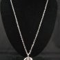 SN130 Elegant Crystal Silver Star Round Pendant Necklace Best Gift Idea