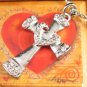 SN132 Elegant Crystal Silver Cross Pendant Necklace Best Gift Idea