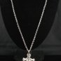SN132 Elegant Crystal Silver Cross Pendant Necklace Best Gift Idea