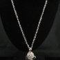 SN137 Elegant Crystal Silver Funky Fish Bone Pendant Necklace Best Gift Idea