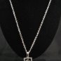 SN144 Elegant Crystal Key with Dog Charms Silver Pendant Necklace Best Gift Idea