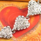 SN145 Elegant Crystal Heart Chain Silver Pendant Necklace Best Gift Idea