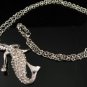 SN148 Elegant Crystal Mermaid Silver Pendant Necklace Best Gift Idea