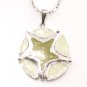 SN177 Elegant Green Round Star Enamel Epoxy Fashion Silver Pendant Necklace Best Gift Idea