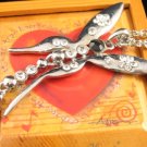 SN339 Crystal Butterfly Silver Pendant Necklace Best Gift Idea