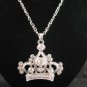 SN337 Crystal King's Crown Silver Pendant Necklace Best Gift Idea
