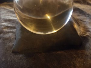 Crystal Ball herbed Pillow Stand Wiccan Sphere Healing