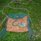 little gypsy princess - rustic handknit sparkle bag