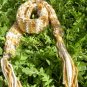 sparkling rustic handknit scarf/adornment from the enchanted forest
