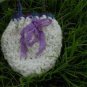 handknit rustic fairytale bag - snow maiden