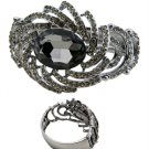 METAL BANGLE WITH DOME STONE